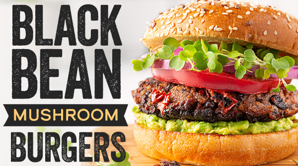 Black Bean Mushroom Burgers