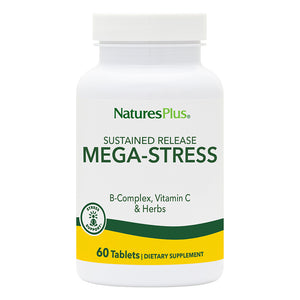 Frontal product image of Mega-Stress Complex Sustained Release Tablets containing 60 Count