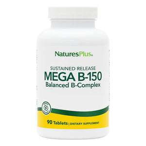 Frontal product image of Mega B-150 Sustained Release Tablets containing 90 Count
