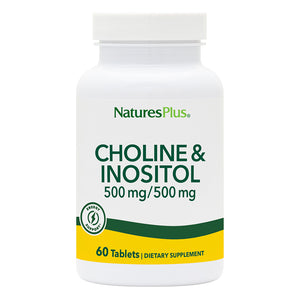 Frontal product image of Choline & Inositol 500 mg Tablets containing 60 Count