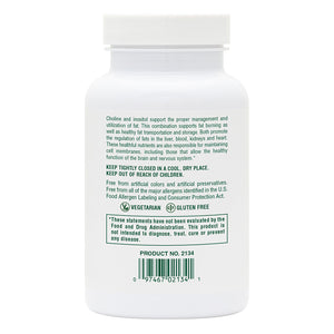Second side product image of Choline & Inositol 500 mg Tablets containing 60 Count