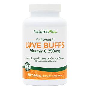 Frontal product image of Love Buffs® Buffered Vitamin C Chewables containing 90 Count