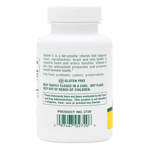 Second side product image of Vitamin E 1000 IU Softgels containing 60 Count