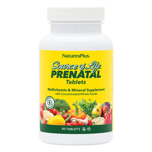 Frontal product image of Source of Life® Prenatal Multivitamin Tablets containing 90 Count