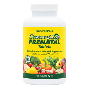 Frontal product image of Source of Life® Prenatal Multivitamin Tablets containing 180 Count