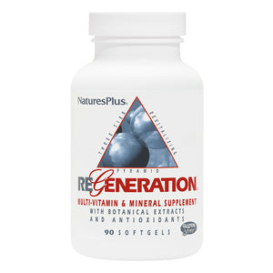 Frontal product image of Regeneration® Multivitamin Softgels containing 90 Count