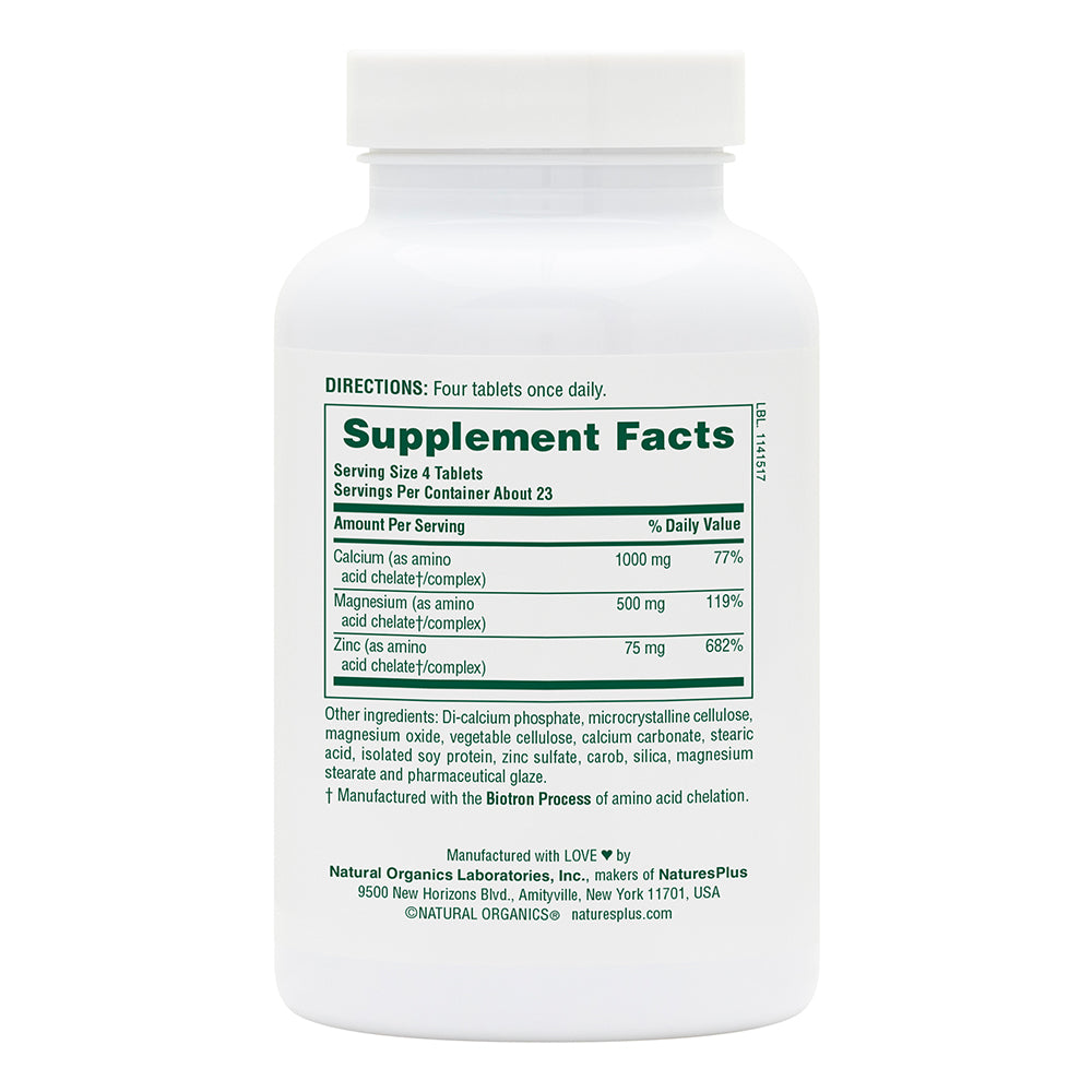 product image of Calcium/Magnesium/Zinc 1000/500/75 mg Tablets containing 90 Count