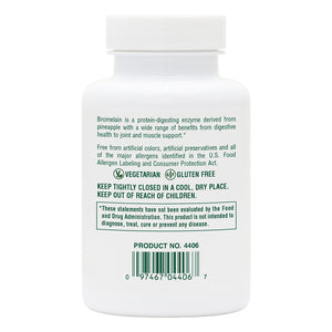 Second side product image of Ultra Bromelain 1500 Tablets containing 60 Count
