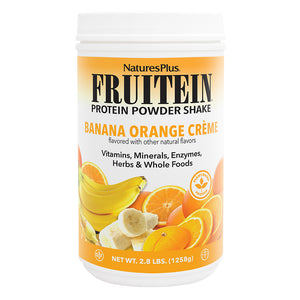 Frontal product image of FRUITEIN Banana Orange Creme Shake containing 2.80 LB