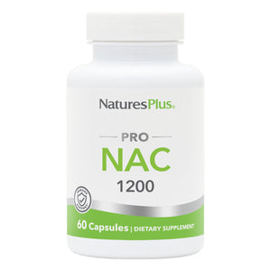 Frontal product image of NaturesPlus PRO NAC 1200 Capsules containing 60 Count