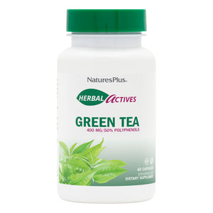 Frontal product image of Herbal Actives Green Tea Capsules containing 60 Count