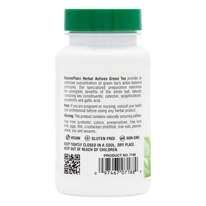 Second side product image of Herbal Actives Green Tea Capsules containing 60 Count
