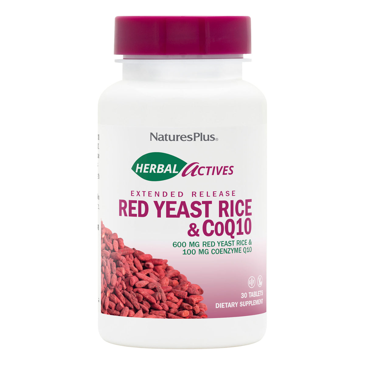 product image of Herbal Actives Red Yeast Rice 600mg/CoQ10 100mg Extended Release Tablets containing 30 Count