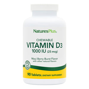 Frontal product image of Adults Chewable Vitamin D3 1000 IU containing 90 Count