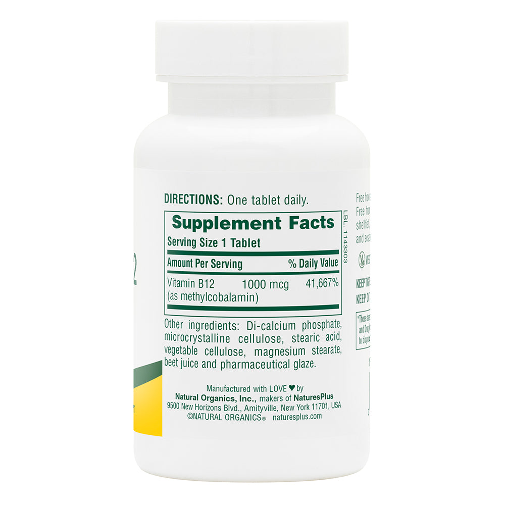 product image of Vitamin B12 1000 mcg Tablets containing 90 Count
