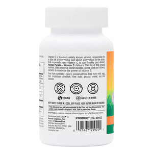 Second side product image of Animal Parade® Sugar-Free Vitamin C Children’s Chewables containing 90 Count