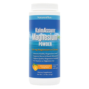 Frontal product image of KalmAssure® Magnesium Powder - Orange containing 1.15 LB