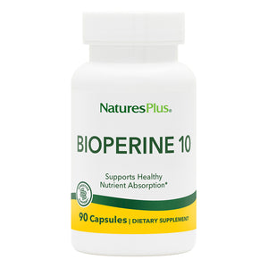 Frontal product image of Bioperine 10 Capsules containing 90 Count