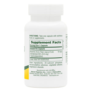 First side product image of Bioperine 10 Capsules containing 90 Count