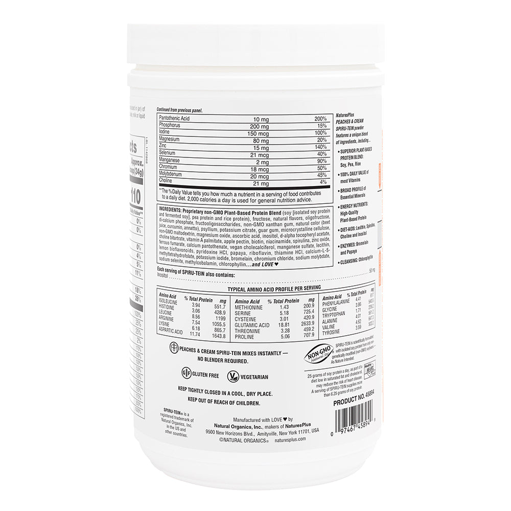 product image of SPIRU-TEIN® High-Protein Energy Meal** - Peaches & Cream containing 1.12 LB