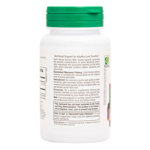 Second side product image of Herbal Actives Milk Thistle Capsules containing 60 Count