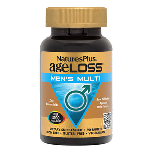 Frontal product image of AgeLoss® Men’s Multivitamin Tablets containing 90 Count