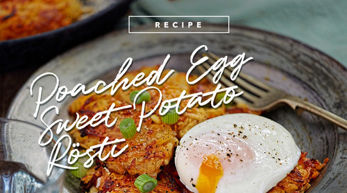 Poached Egg, Sweet Potato Rösti and Healthy Hollandaise