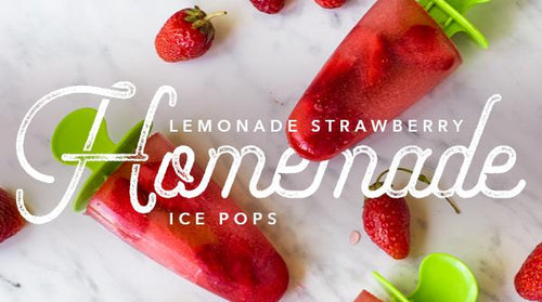 Lemonade Strawberry Homemade Ice Pops