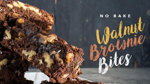 (No Bake) Walnut Brownie Bites