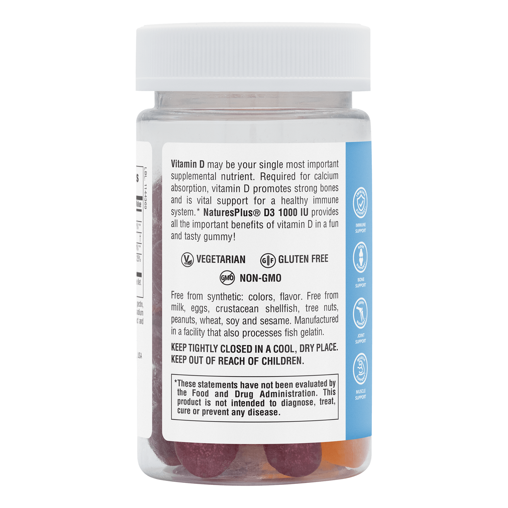 Gummies Vitamin D3 1000 IU - 60 Count