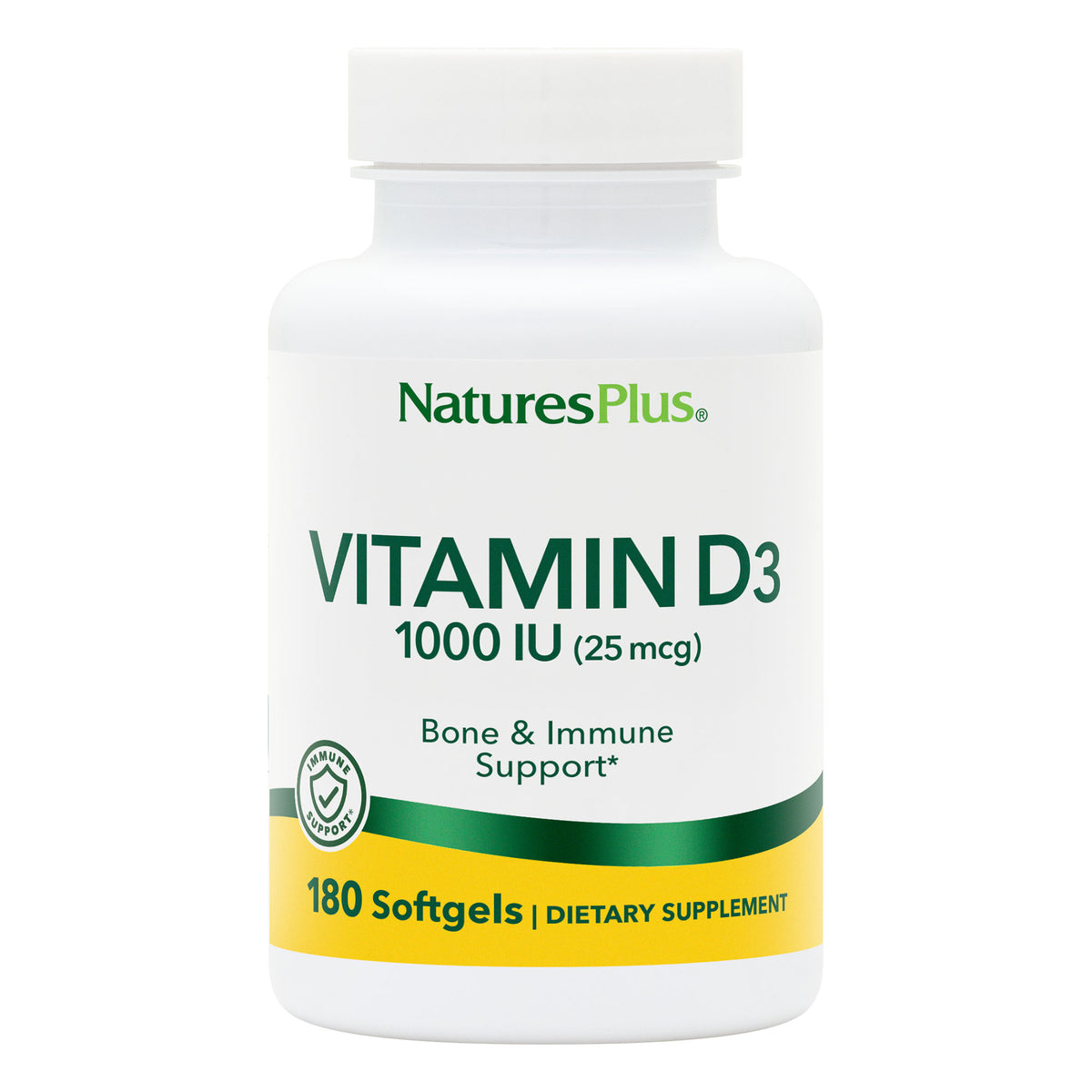 product image of Vitamin D3 1000 IU Softgels containing 180 Count