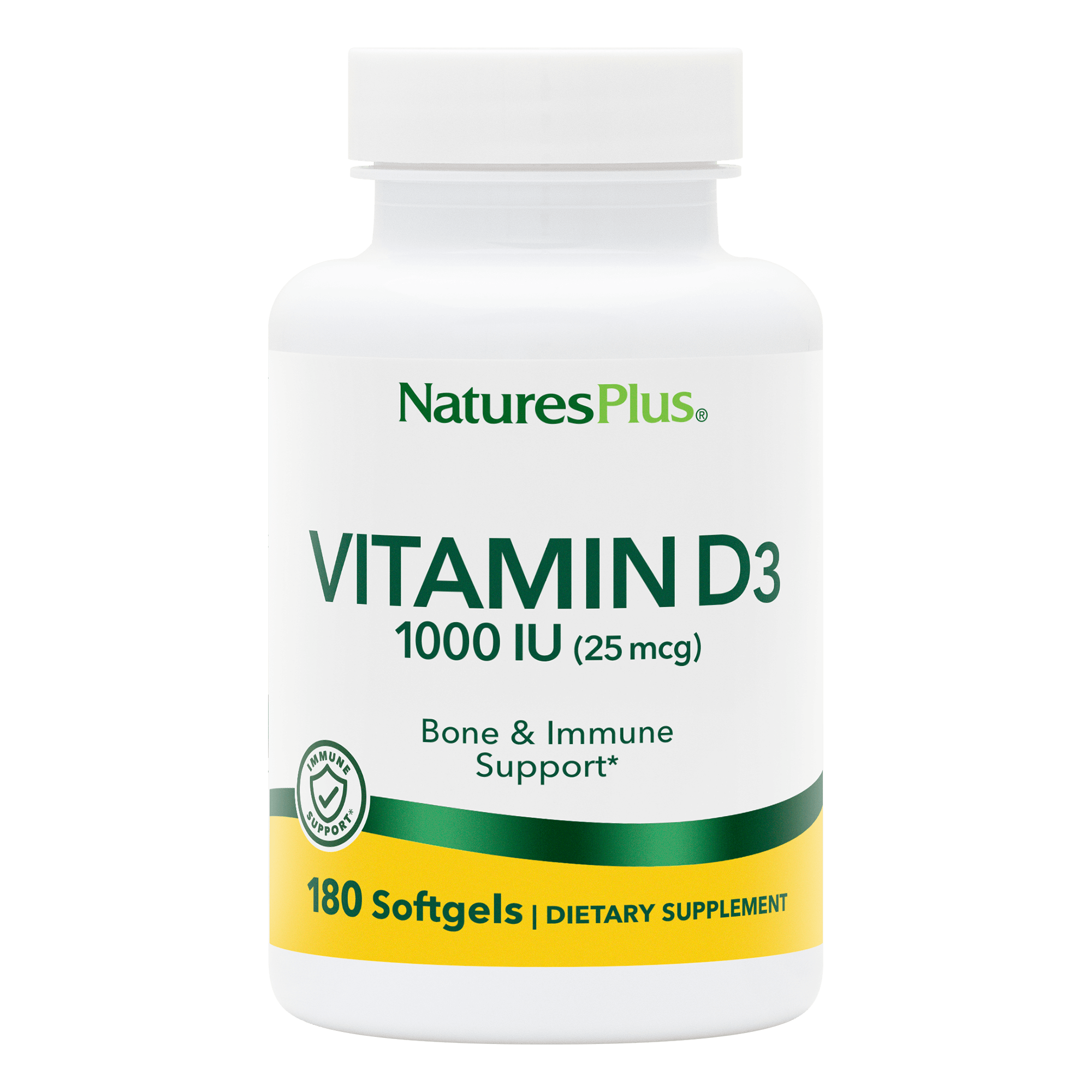 Vitamin D3 1000 IU Softgels - 180 Count