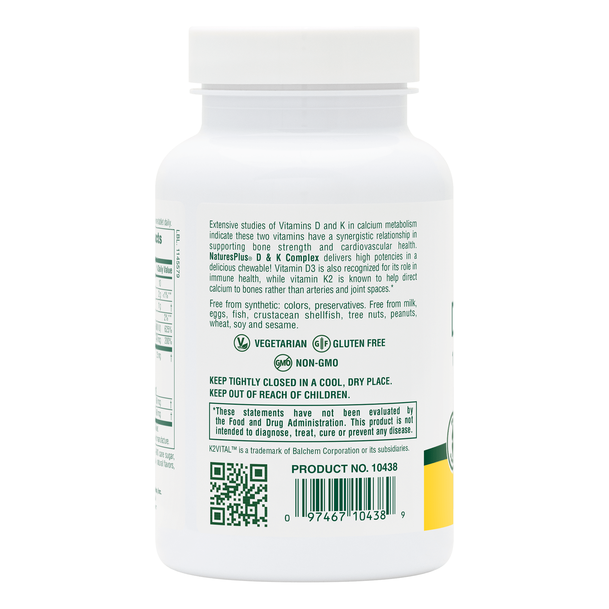 Chewable D & K Complex - 60 Count
