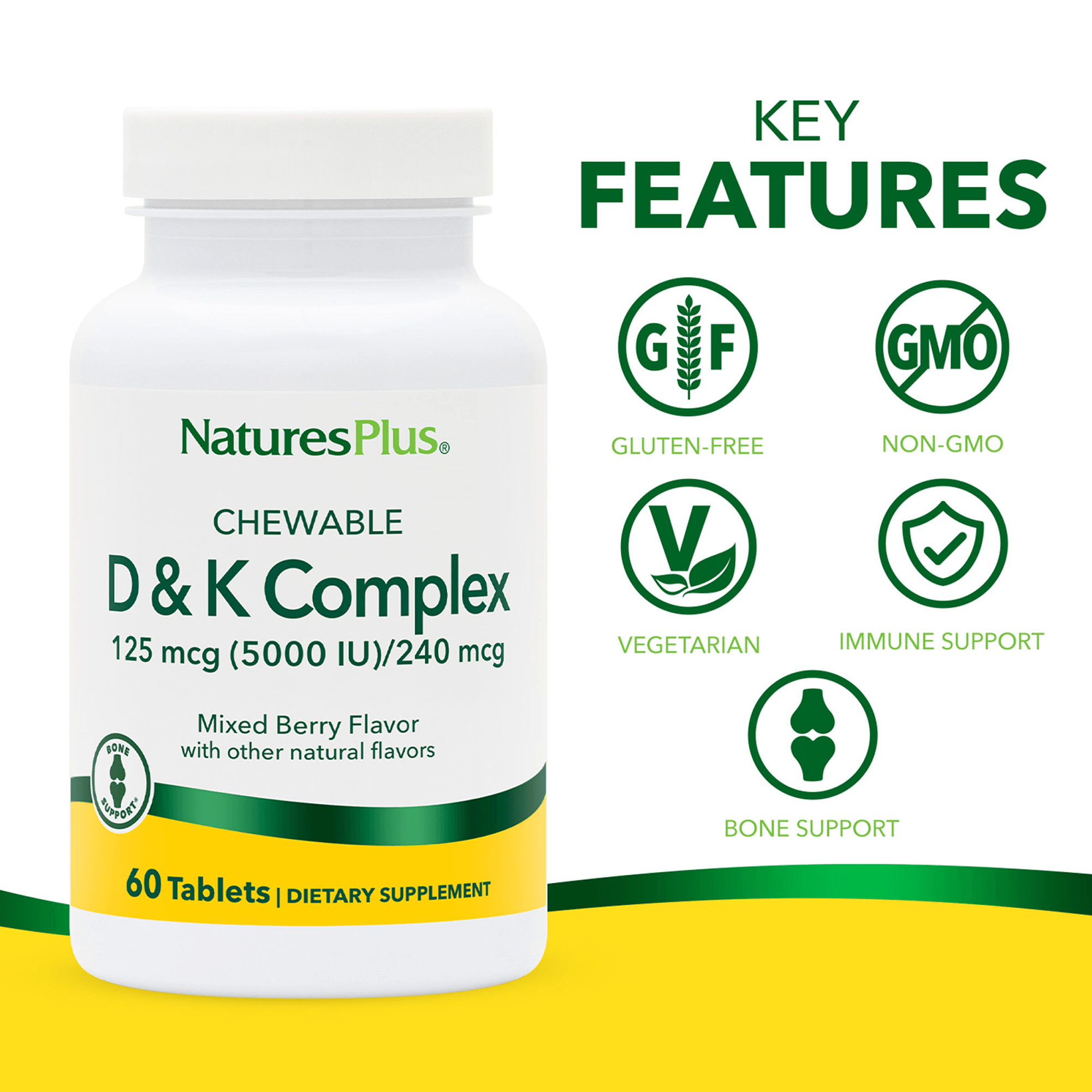 Chewable D & K Complex - 60 Count