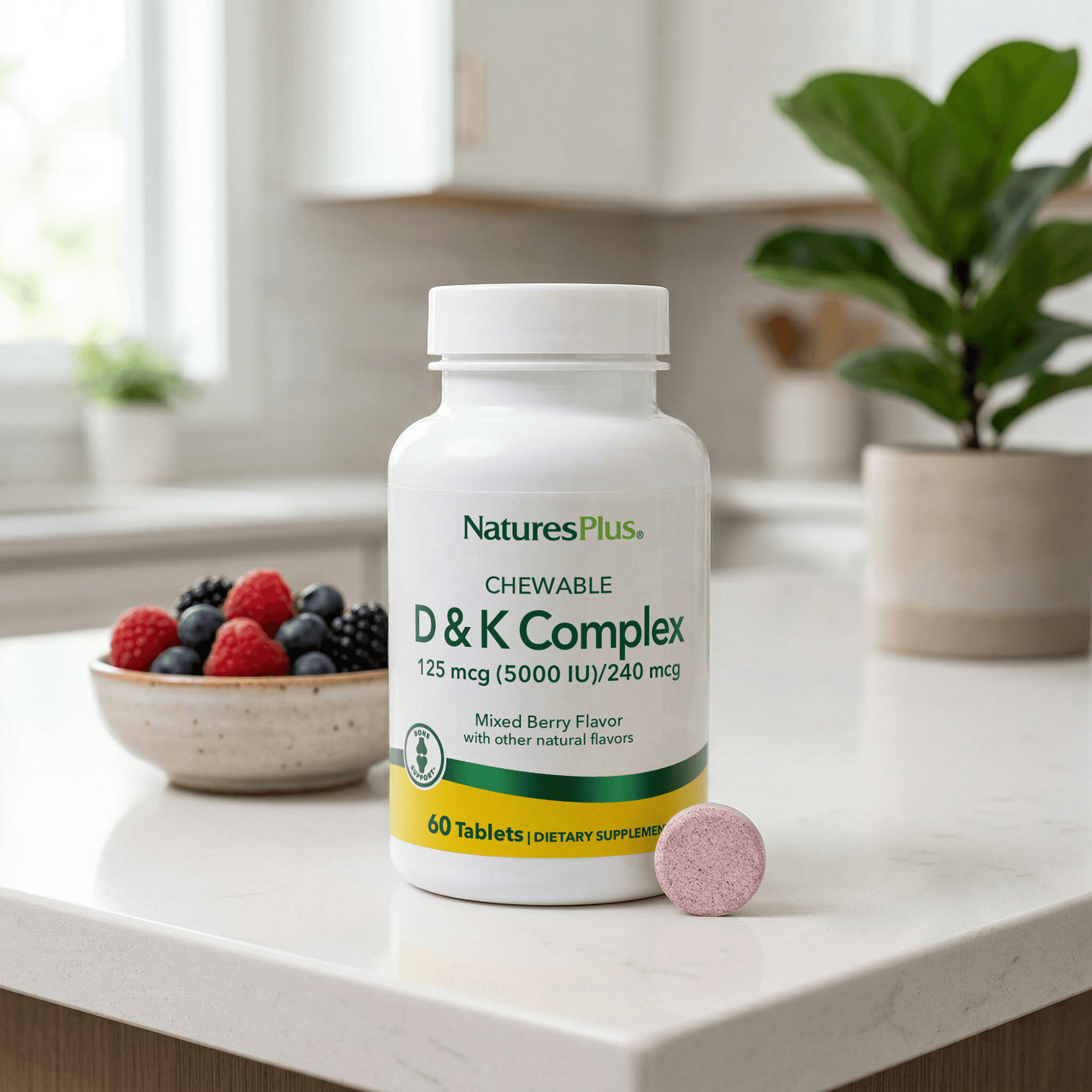 Chewable D & K Complex - 60 Count