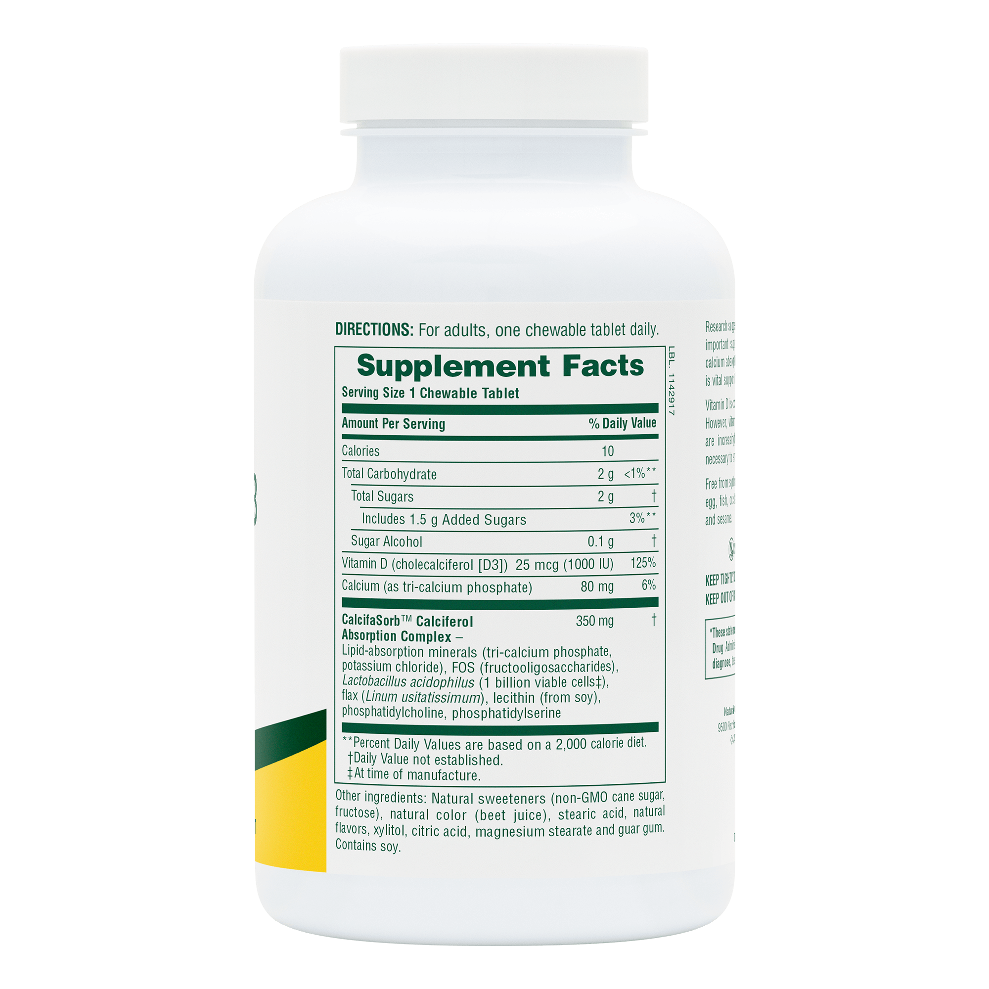 Adults Chewable Vitamin D3 1000 IU - 90 Count