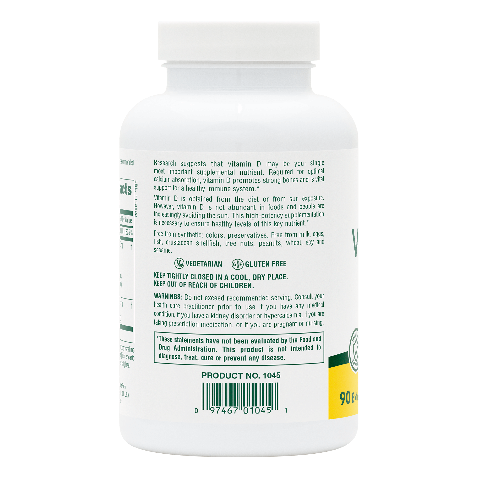 Vitamin D3 5000 IU with 25 mg Resveratrol Extended Release Tablets - 90 Count