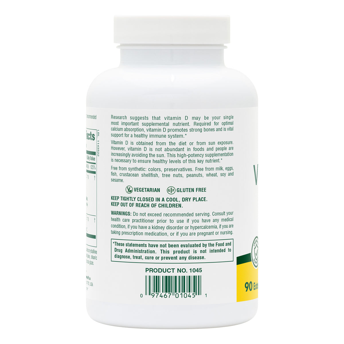 product image of Vitamin D3 5000 IU with 25 mg Resveratrol Extended Release Tablets containing 90 Count