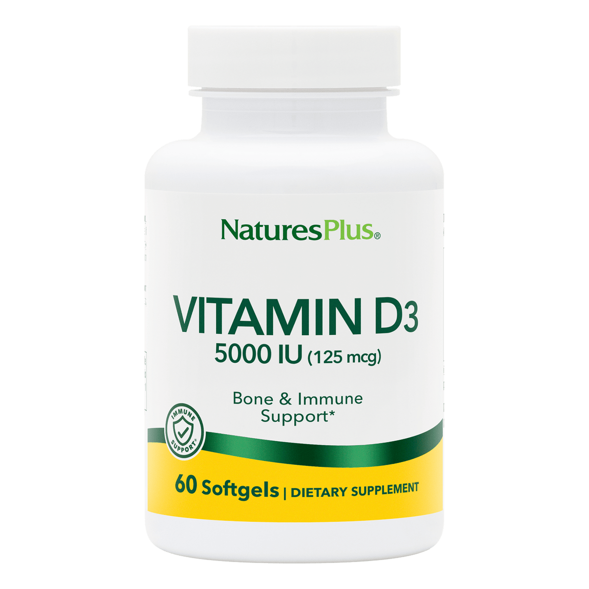 product image of Vitamin D3 5000 IU Softgels containing 60 Count