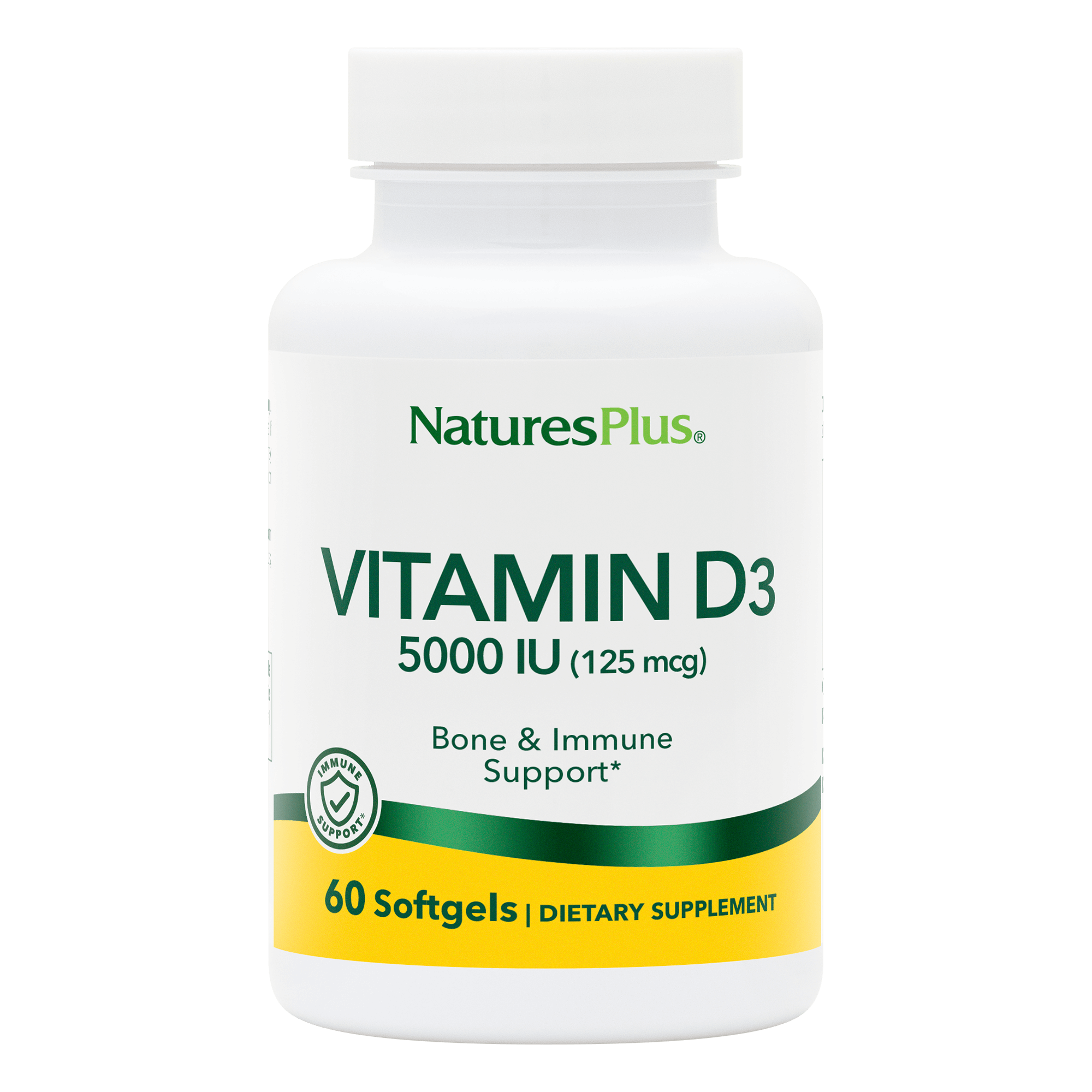 Vitamin D3 5000 IU Softgels - 60 Count