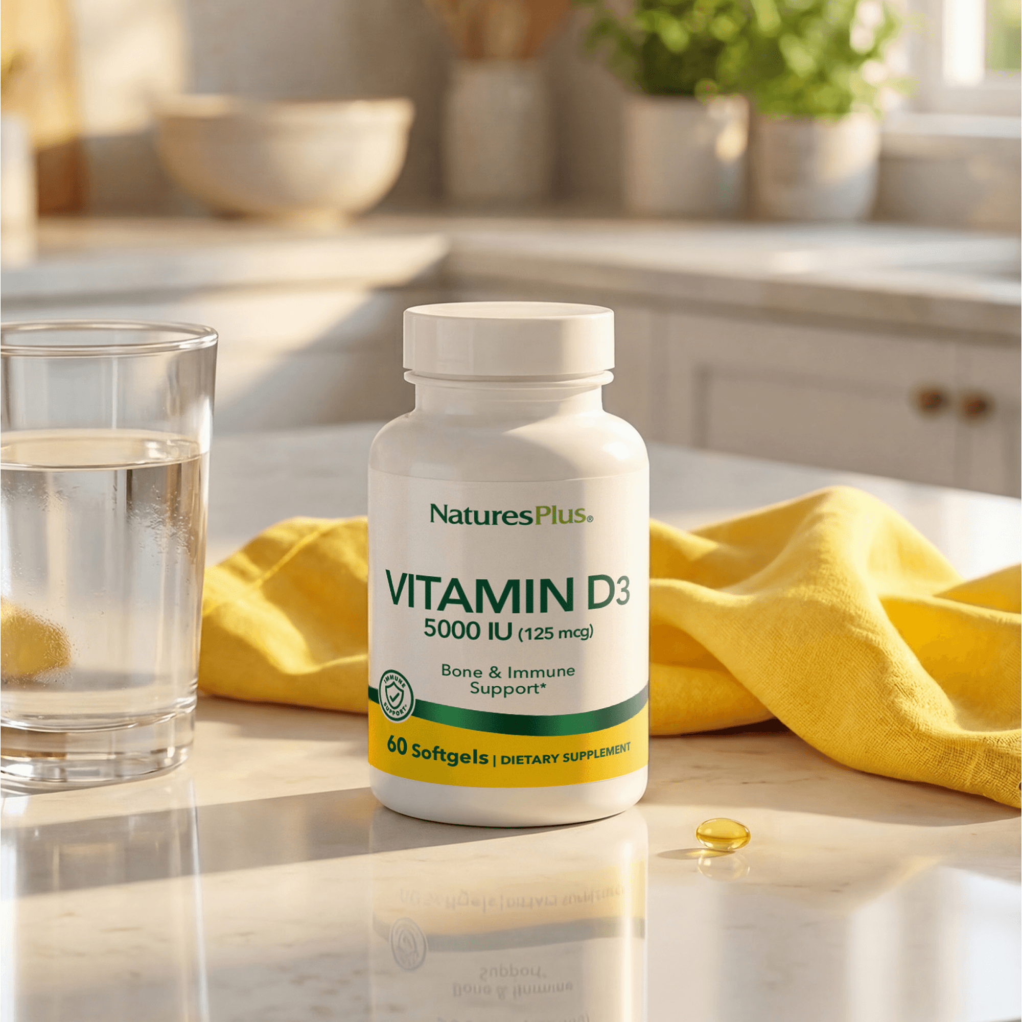 Vitamin D3 5000 IU Softgels - 60 Count