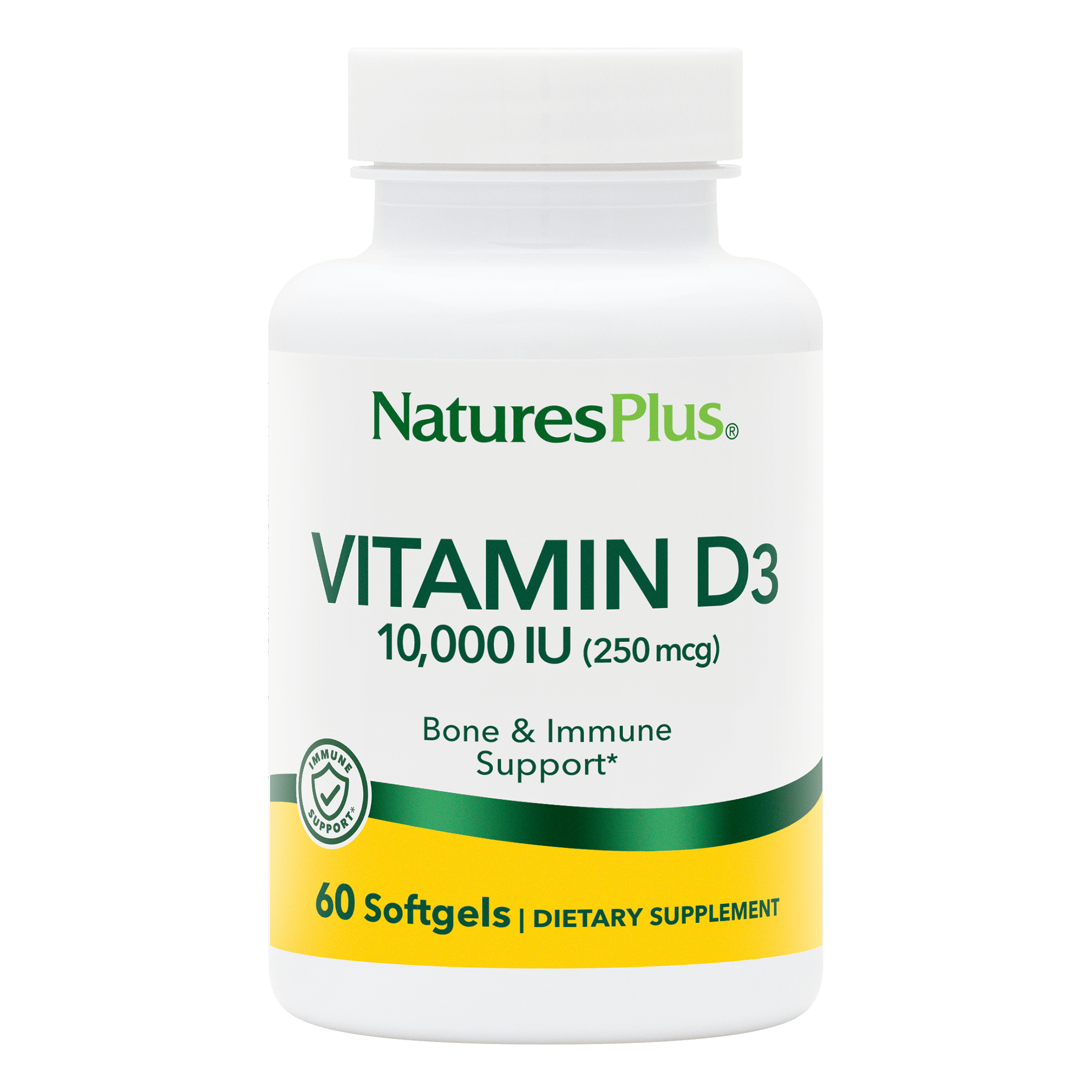 Vitamin D3 10,000 IU Softgels - 60 Count