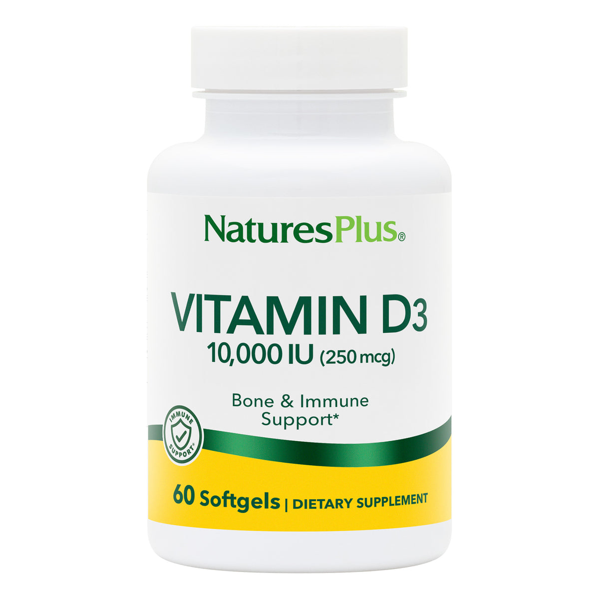 product image of Vitamin D3 10,000 IU Softgels containing 60 Count