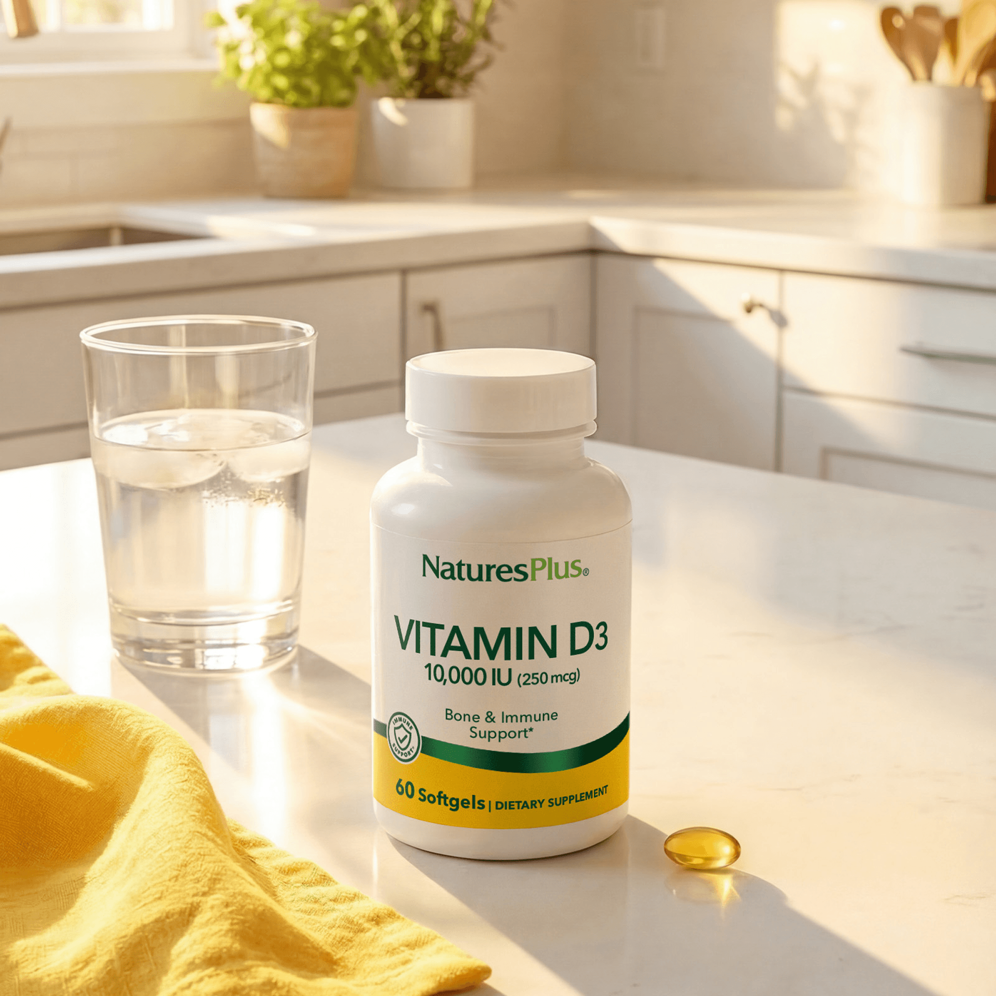 Vitamin D3 10,000 IU Softgels - 60 Count