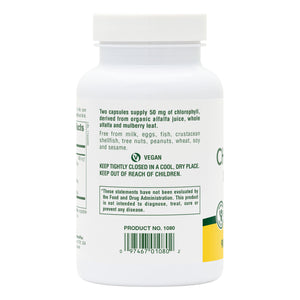 Second side product image of Chlorophyll Complex Capsules containing 90 Count