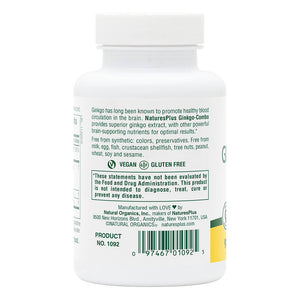 Second side product image of Ginkgo-Combo® Capsules containing 90 Count