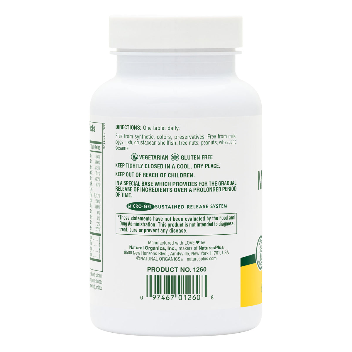 product image of Mega-Stress Complex Sustained Release Tablets containing 60 Count