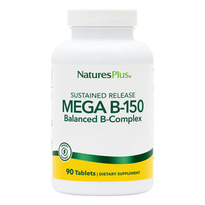 Frontal product image of Mega B-150 Sustained Release Tablets containing 90 Count