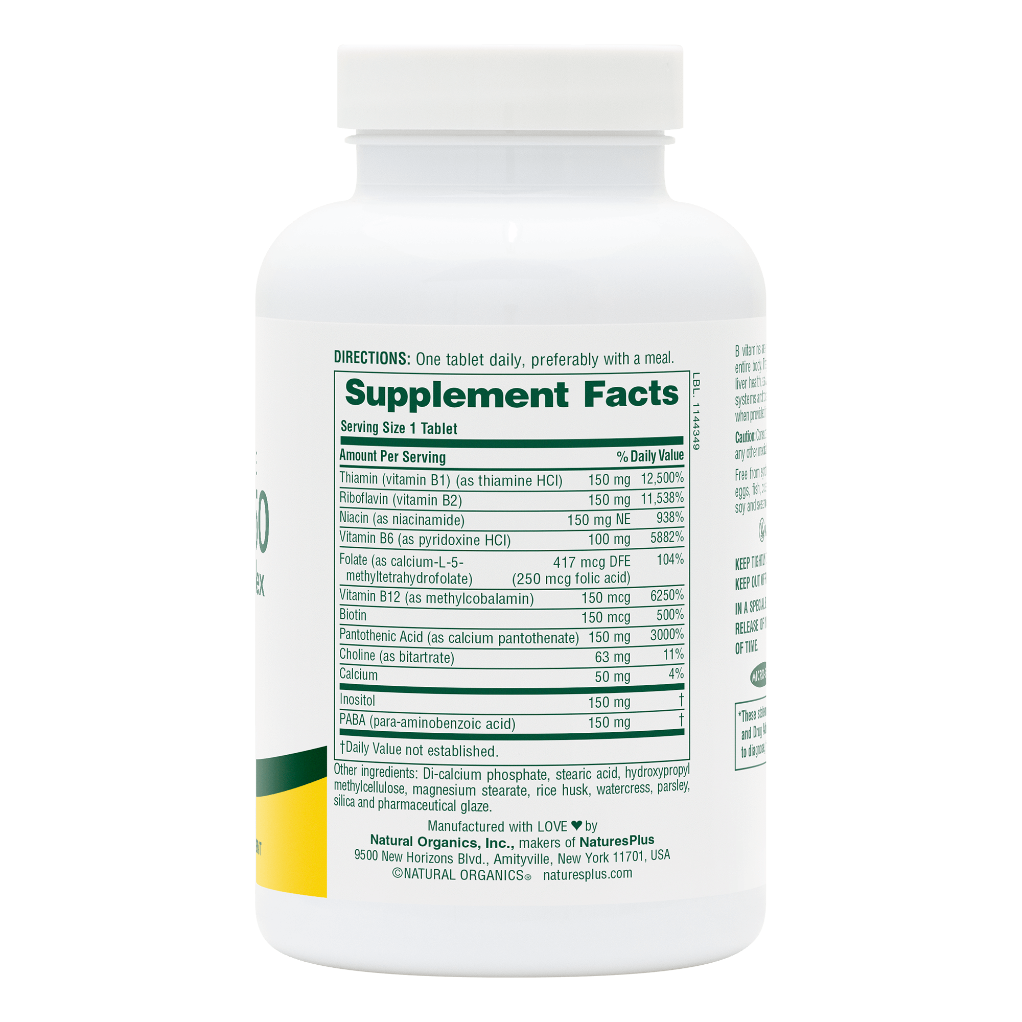 Mega B-150 Sustained Release Tablets - 90 Count