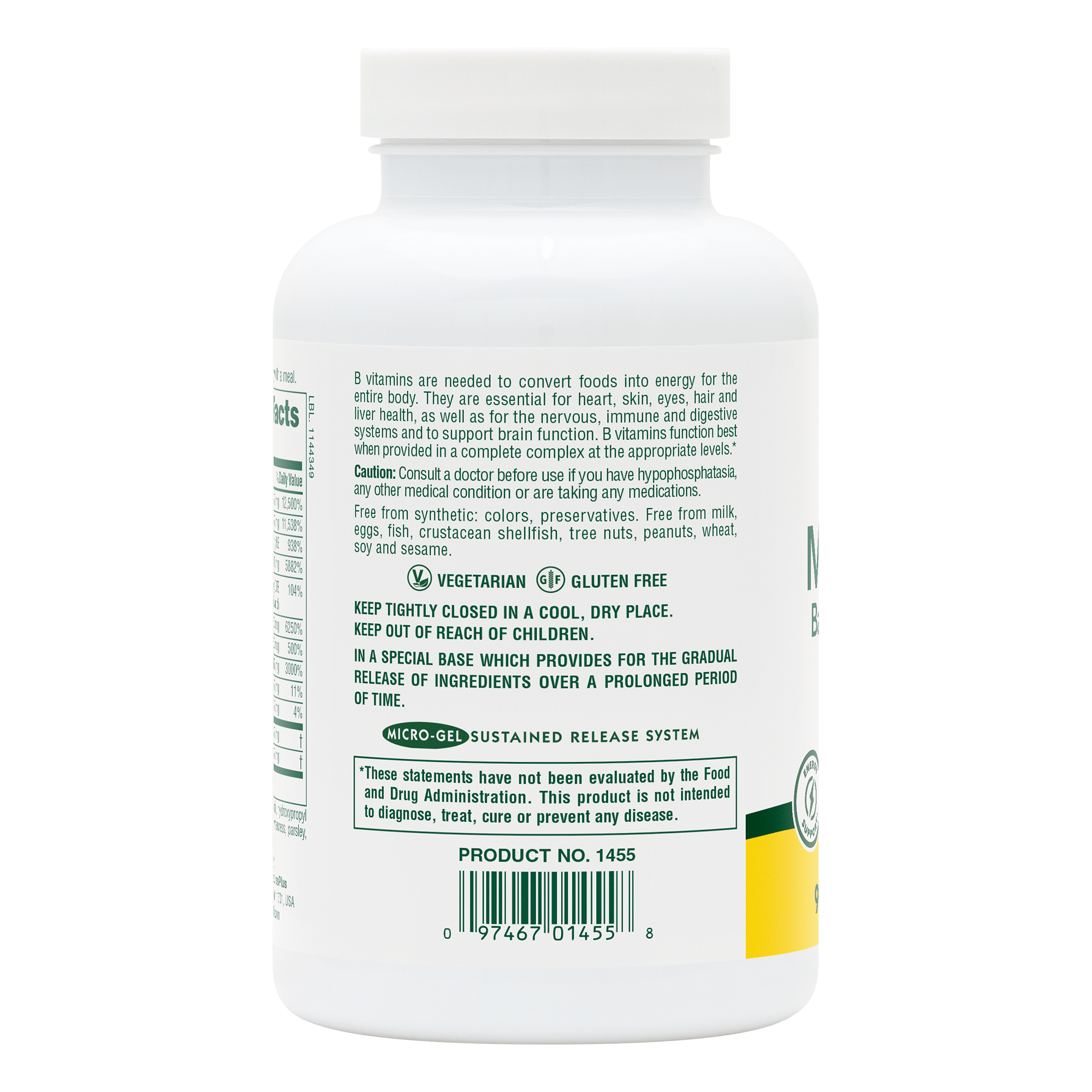Mega B-150 Sustained Release Tablets - 90 Count